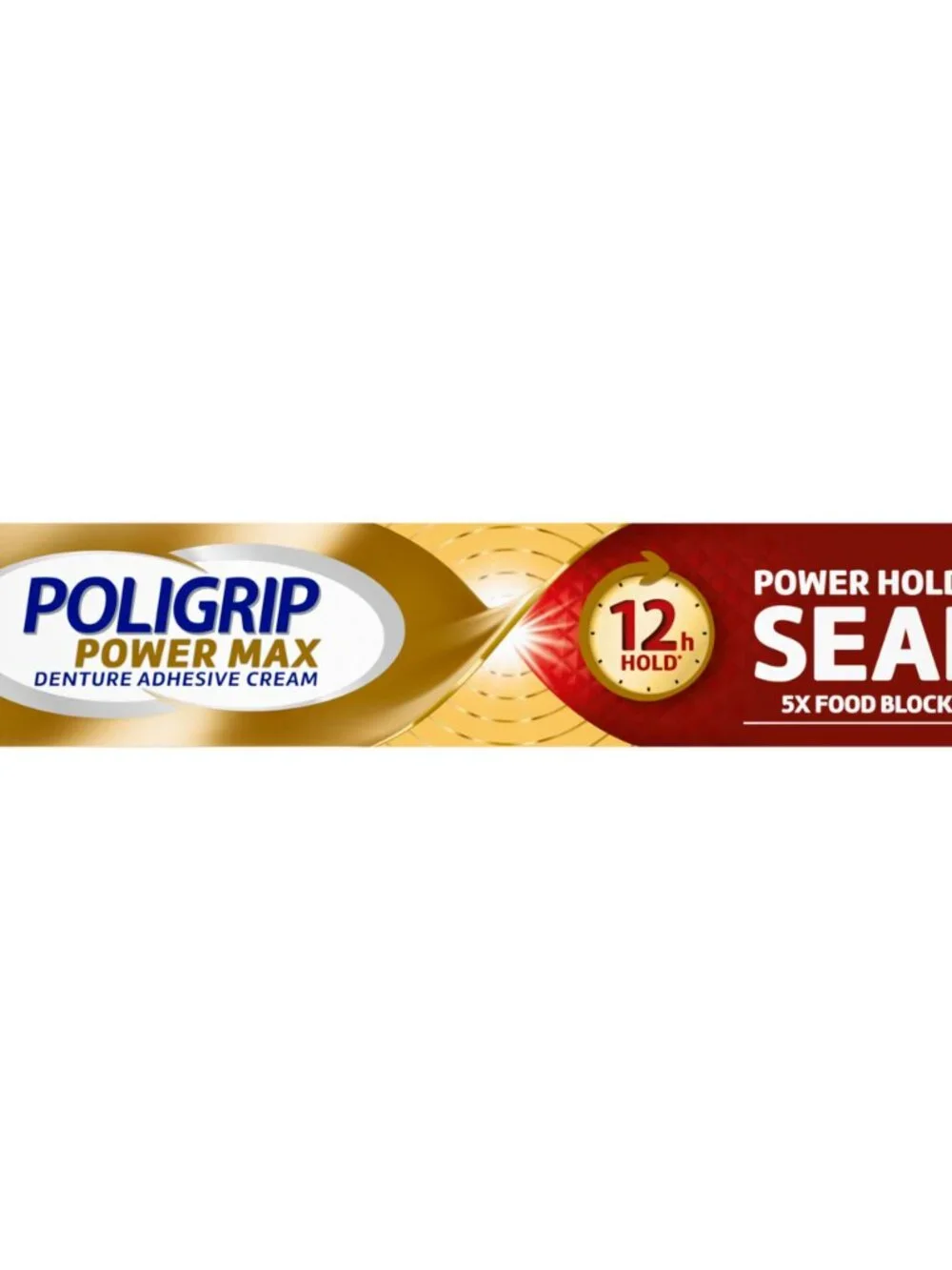 Poligrip Power Max Power Hold plus Seal Denture Adhesive Cream, Denture Cream fo